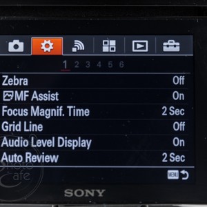 Sony A7 меню