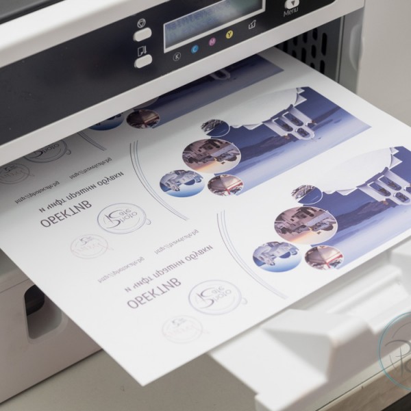 разпечатайте дизайна на трансферна хартия